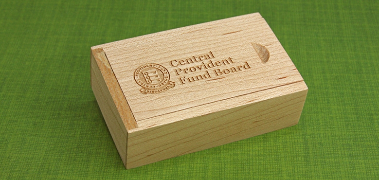 Slide Top Wooden Box | CustomUSB