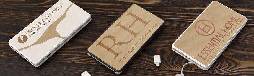 PowerTile Wood | CustomUSB Mobile Charger