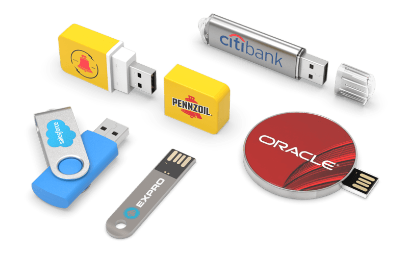 Custom USB Flash Drives in Bulk with No Minimums Delivered Next Day!