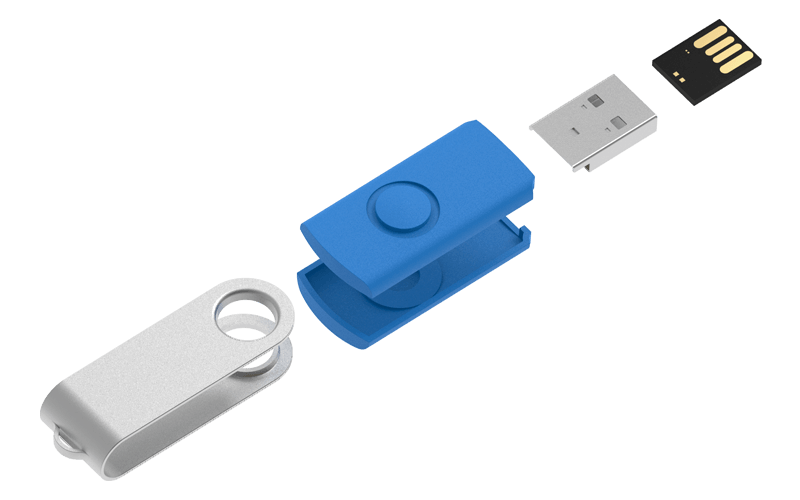 Spin USB Flash Drive | Exploded Diagram