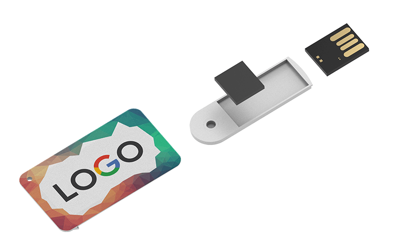 Mini Spin Wallet Card USB Flash Drive | Exploded Diagram